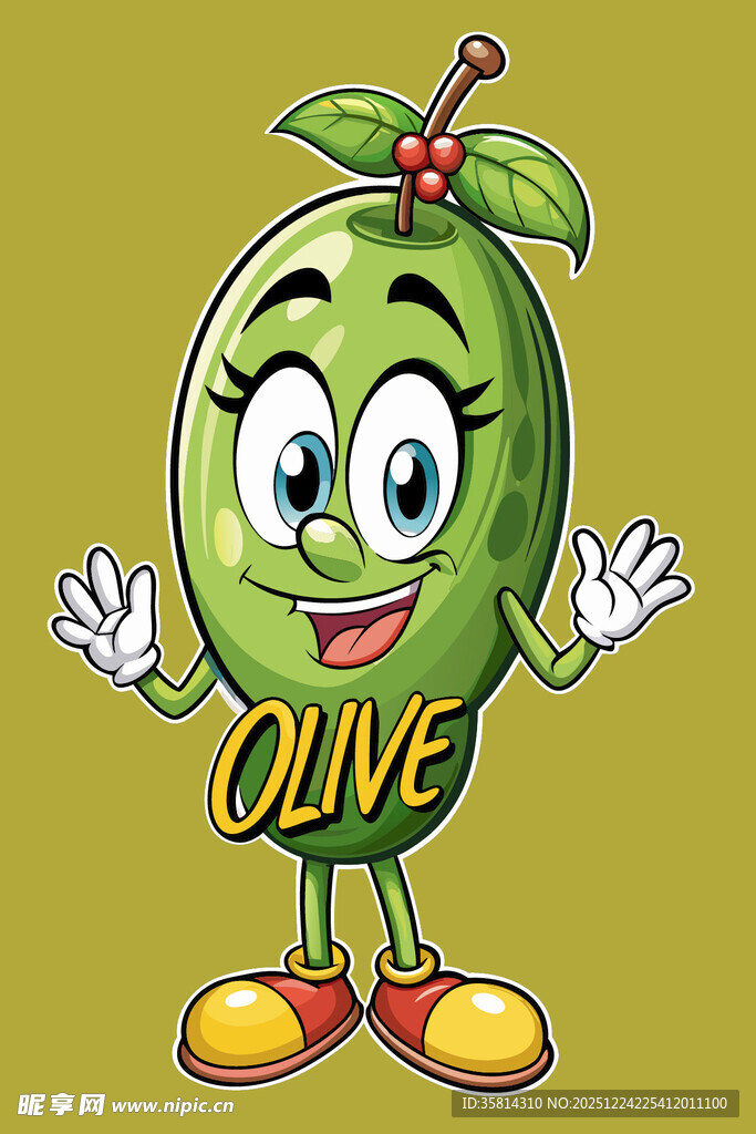 可爱橄榄卡通形象