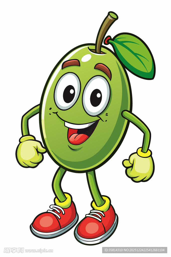 可爱青苹果卡通形象