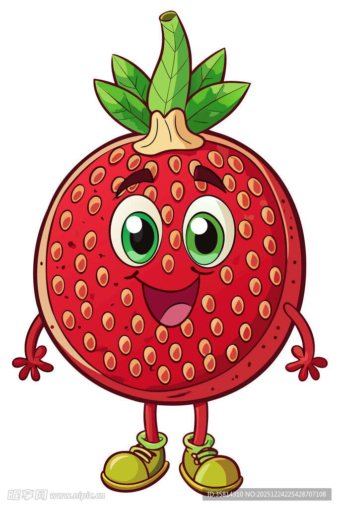 可爱石榴卡通形象