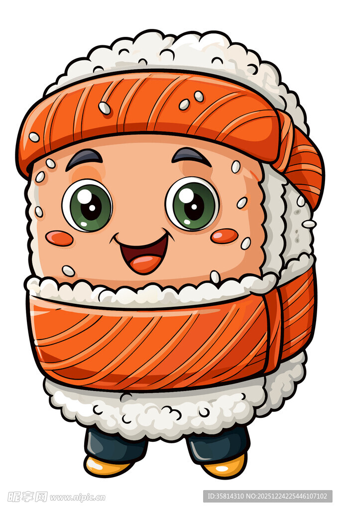 可爱寿司卡通形象