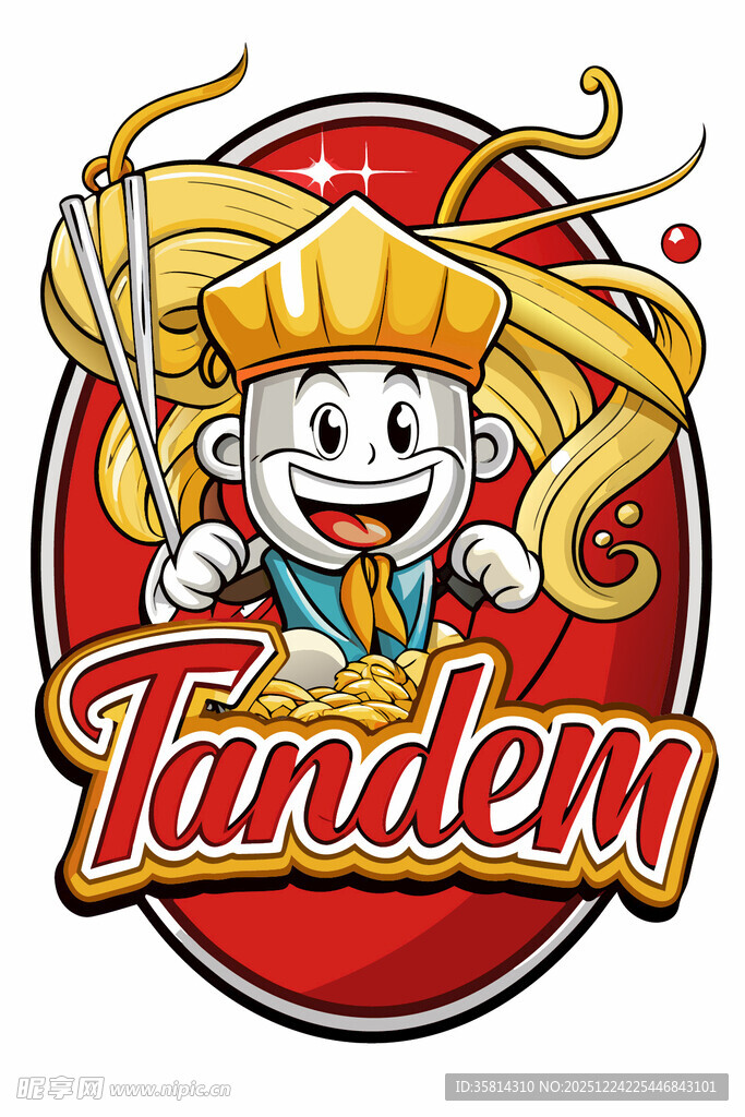 Tandem卡通形象标志设计