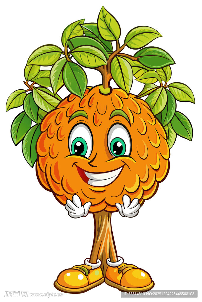 可爱橙子卡通形象