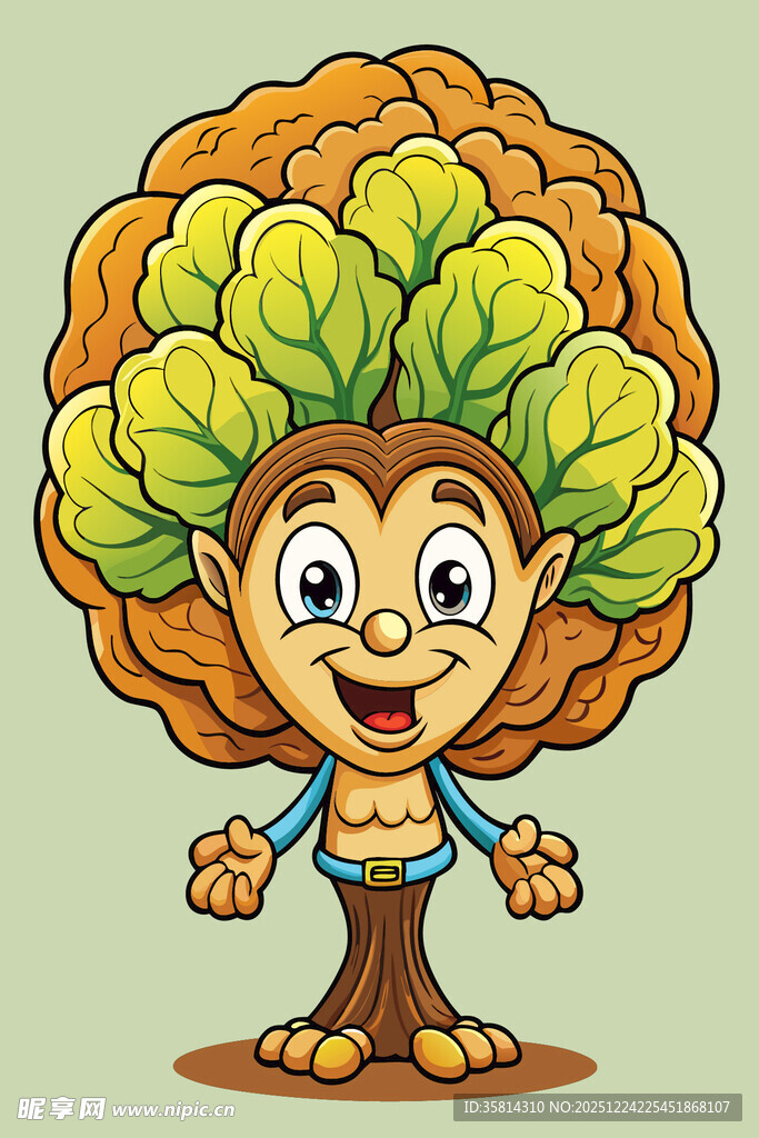 树人卡通形象可爱又有趣