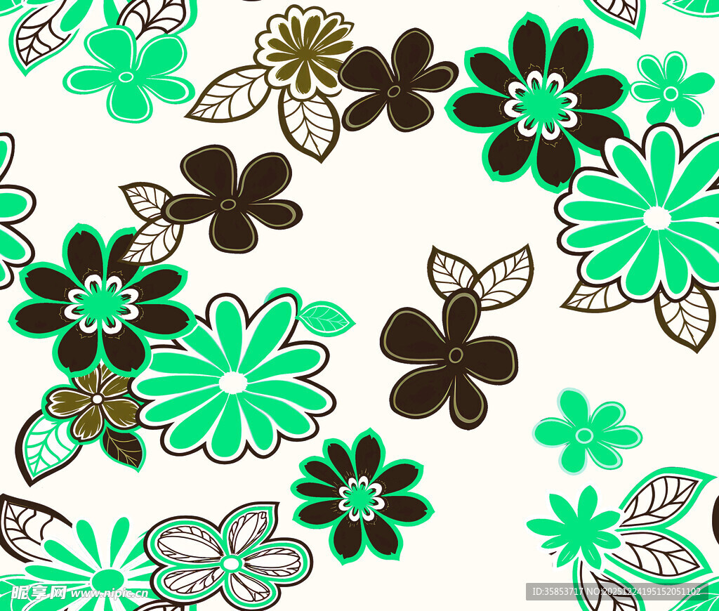 清新花卉图案背景