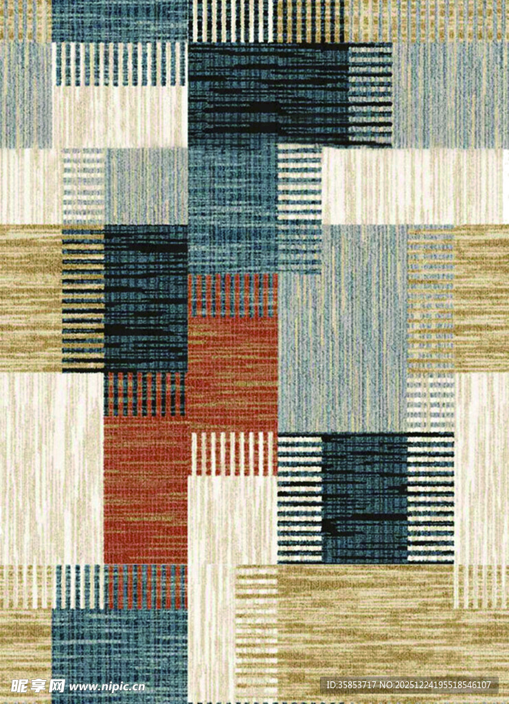 几何拼色抽象纹理图案