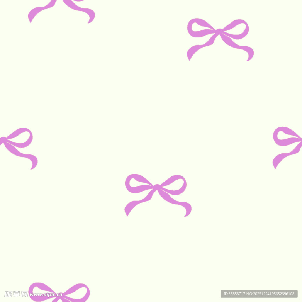 粉色蝴蝶结无缝图案背景