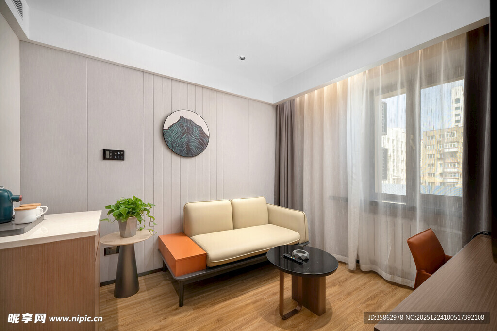 简约温馨的现代客厅一角