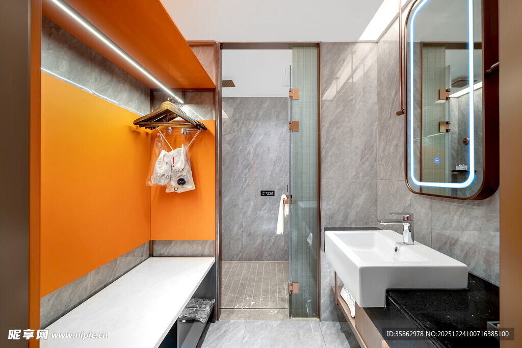 现代简约风浴室一角