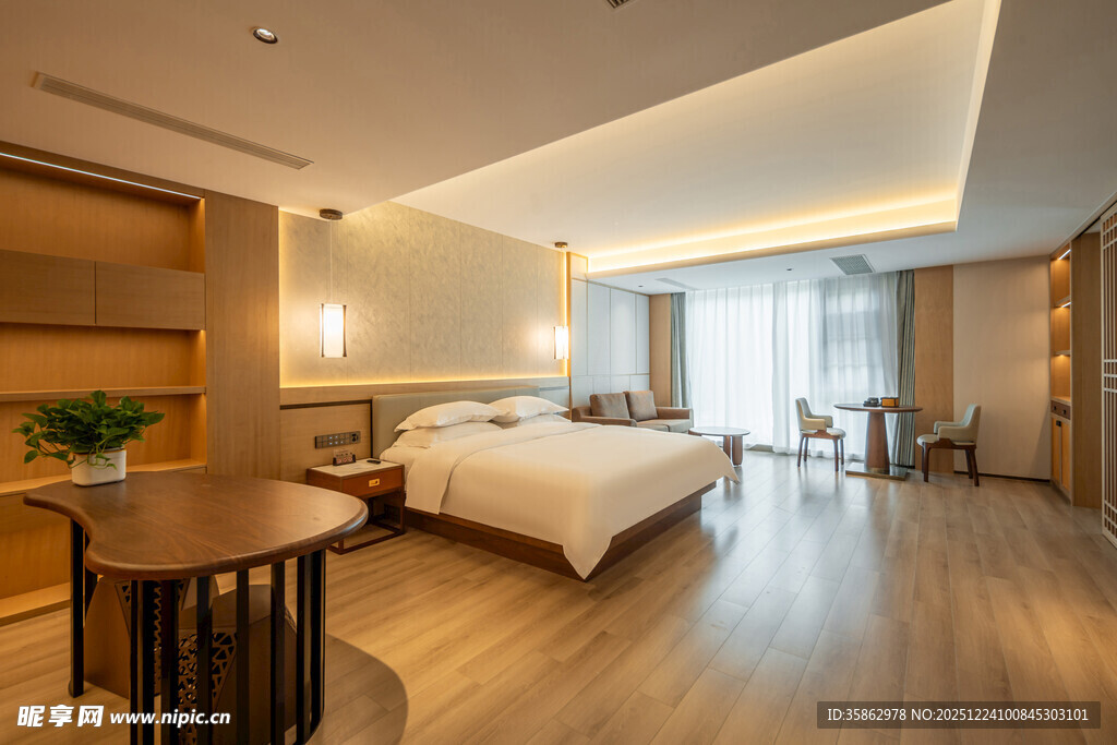 现代简约风格温馨酒店客房