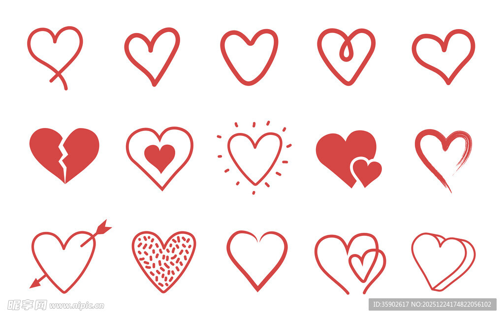红心图案