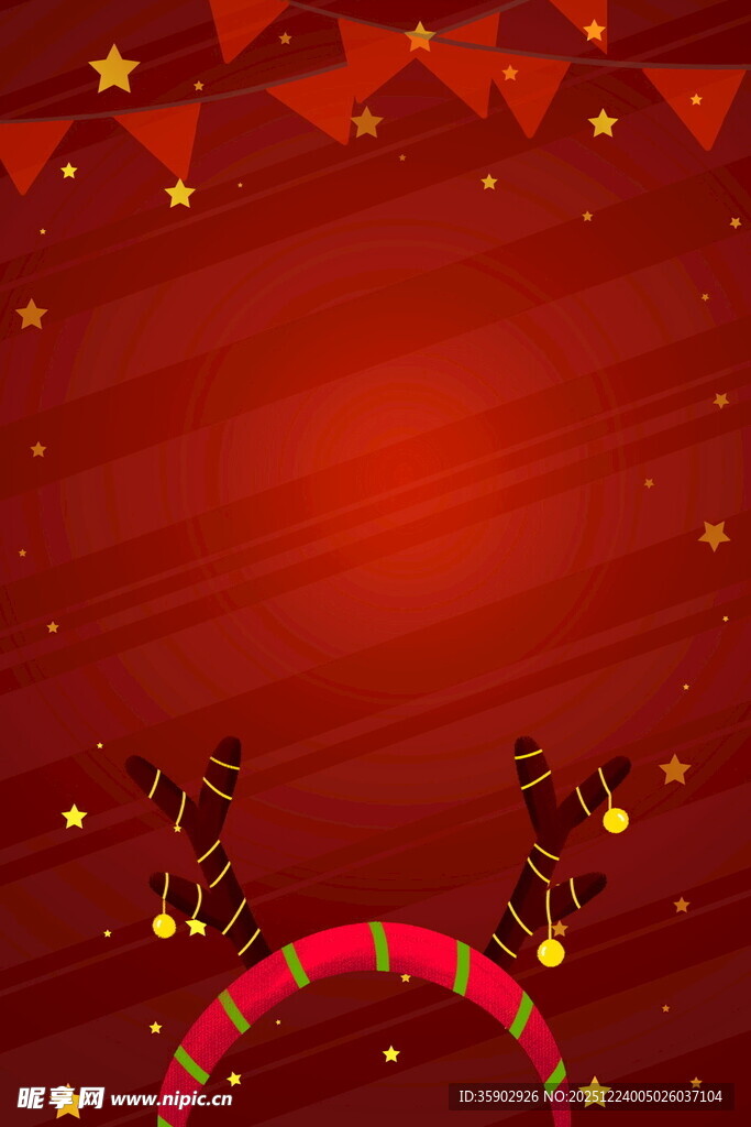 红色节日装饰背景图