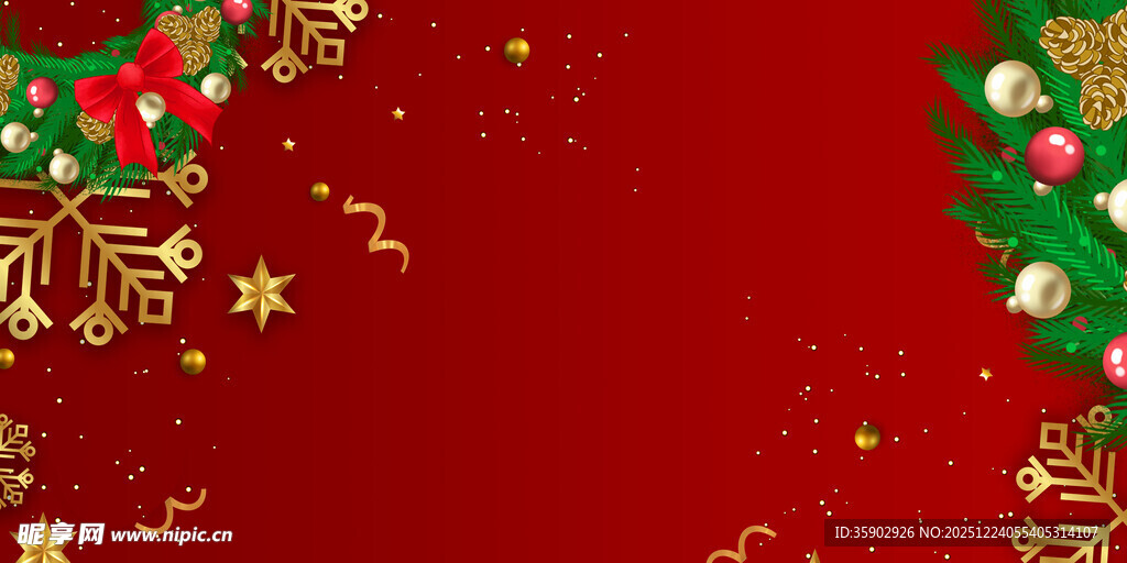 红色圣诞背景装饰元素
