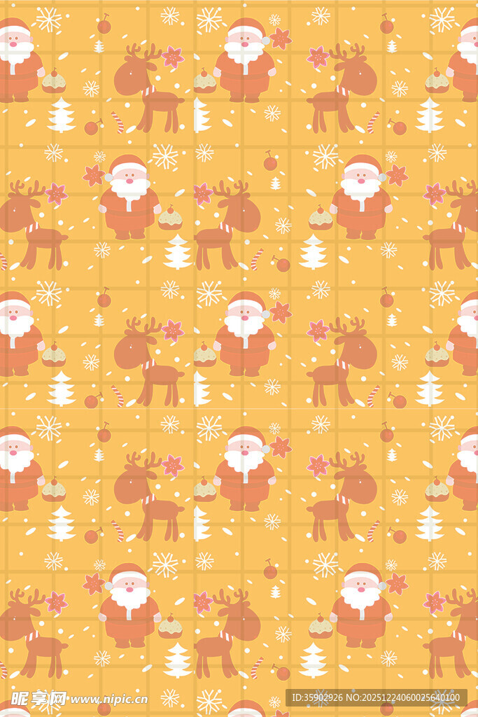 圣诞主题卡通图案背景