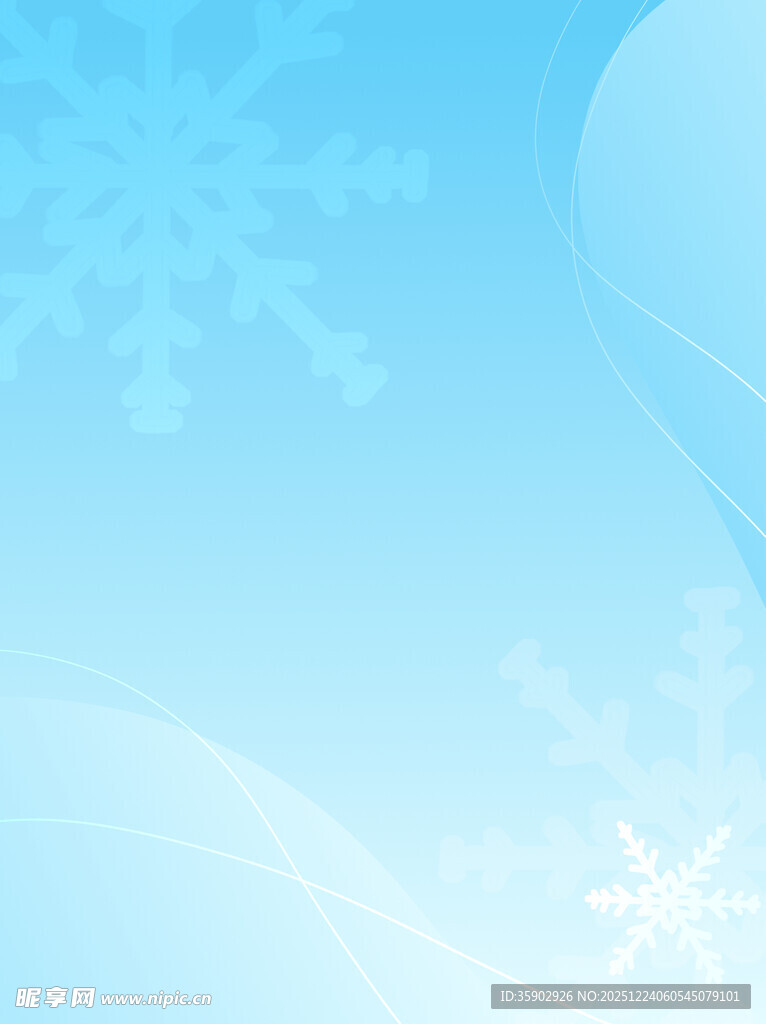淡蓝色雪花背景图