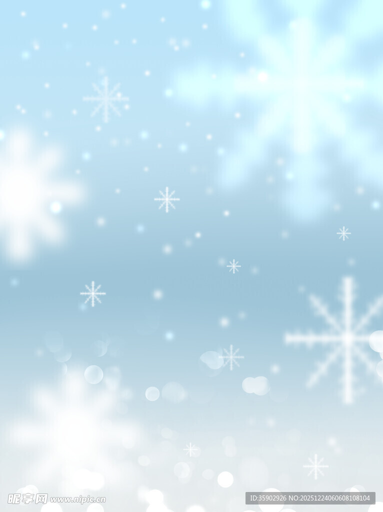 梦幻雪花背景图