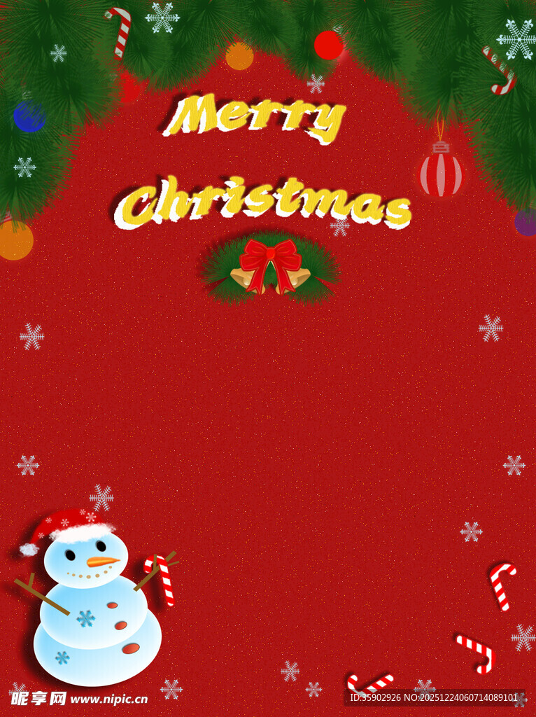 圣诞雪人背景图