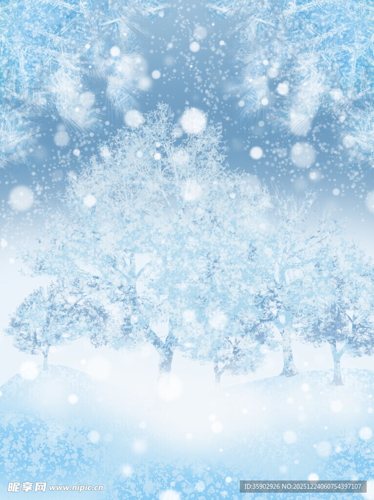 冬日雪景梦幻冰雪世界