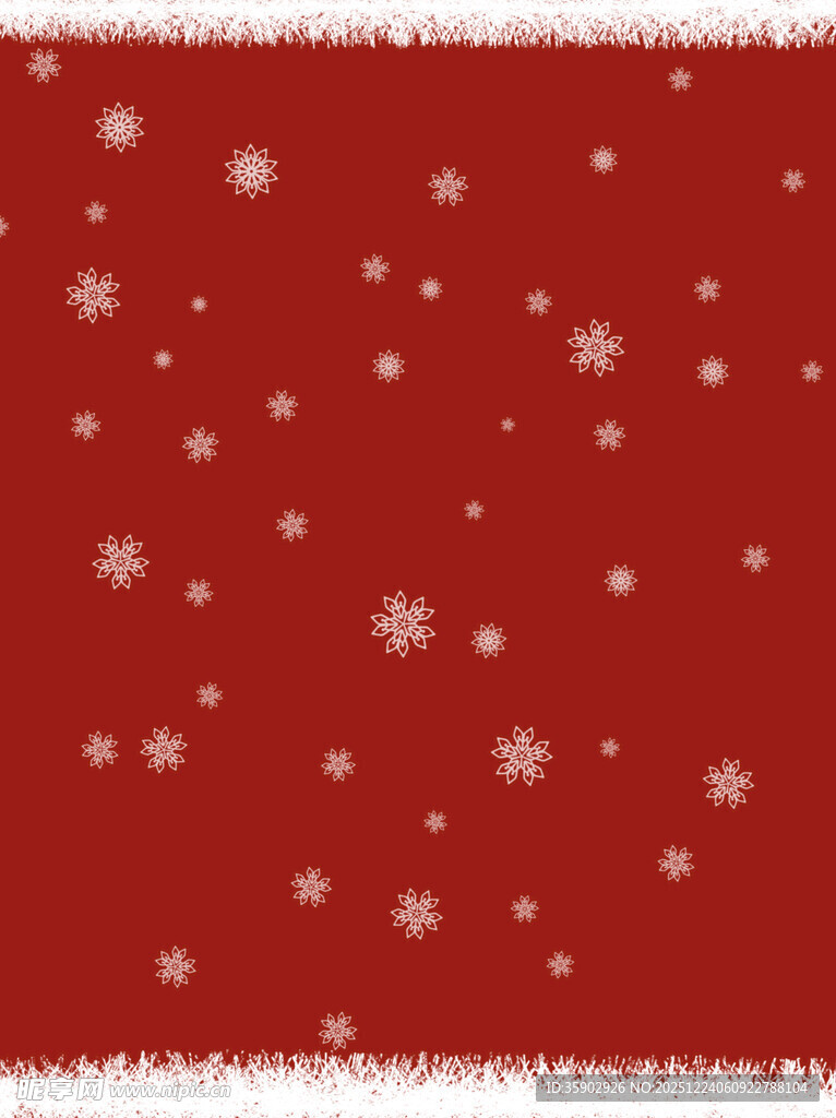 红色雪花背景图