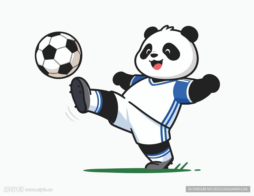 熊猫踢足球