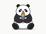 熊猫吃雪糕