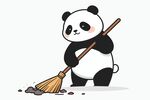 熊猫在扫地