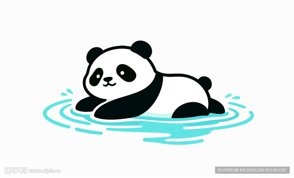 熊猫游泳