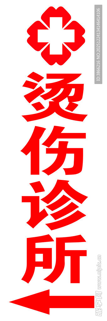 烫伤诊所标识