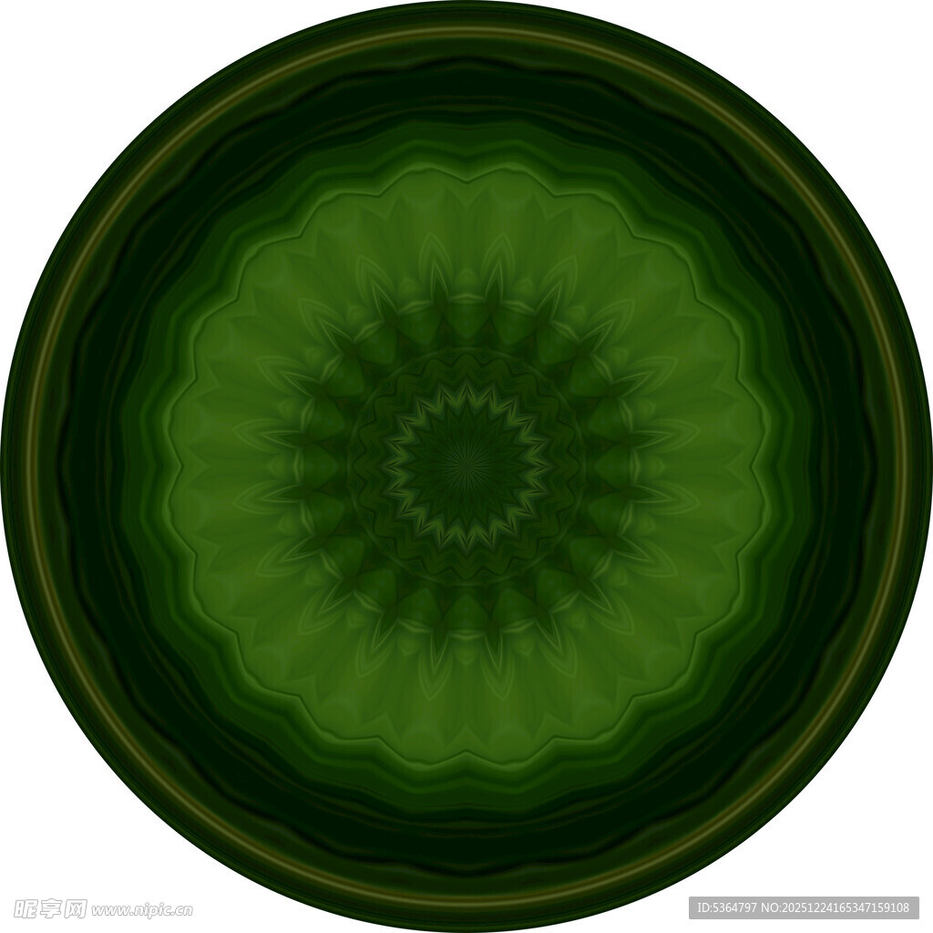 绿色圆形渐变抽象图案