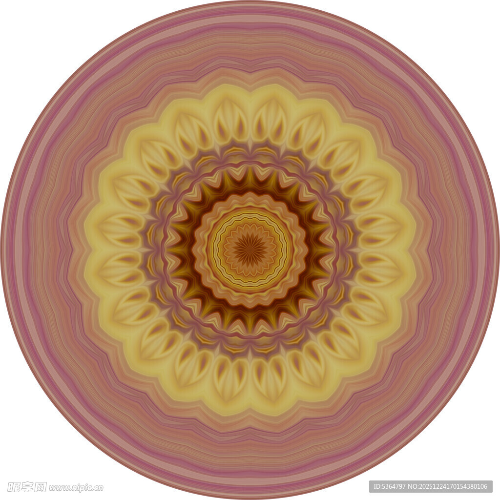精美圆形曼陀罗图案设计