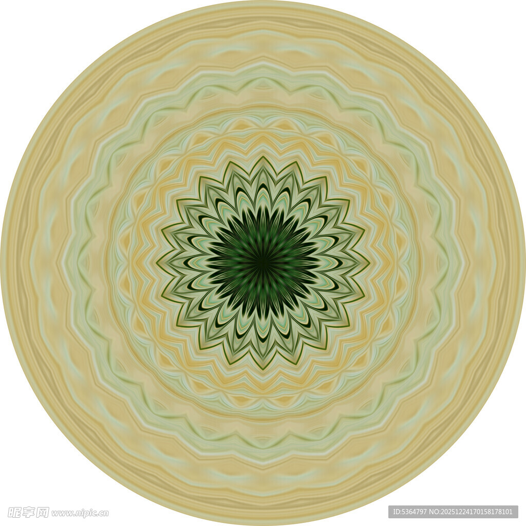 圆形渐变花纹装饰图案