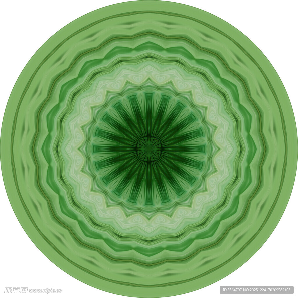 绿色圆形渐变花纹图案