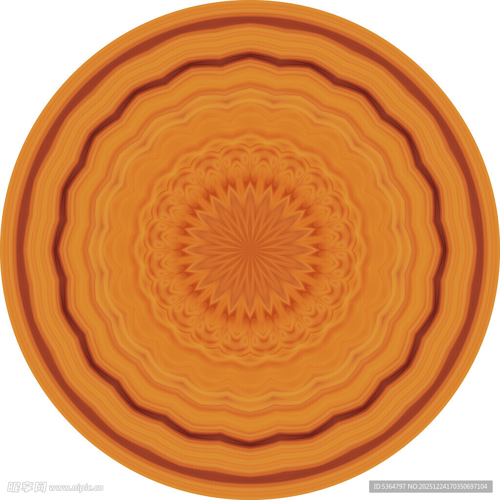 圆形渐变花纹装饰图案