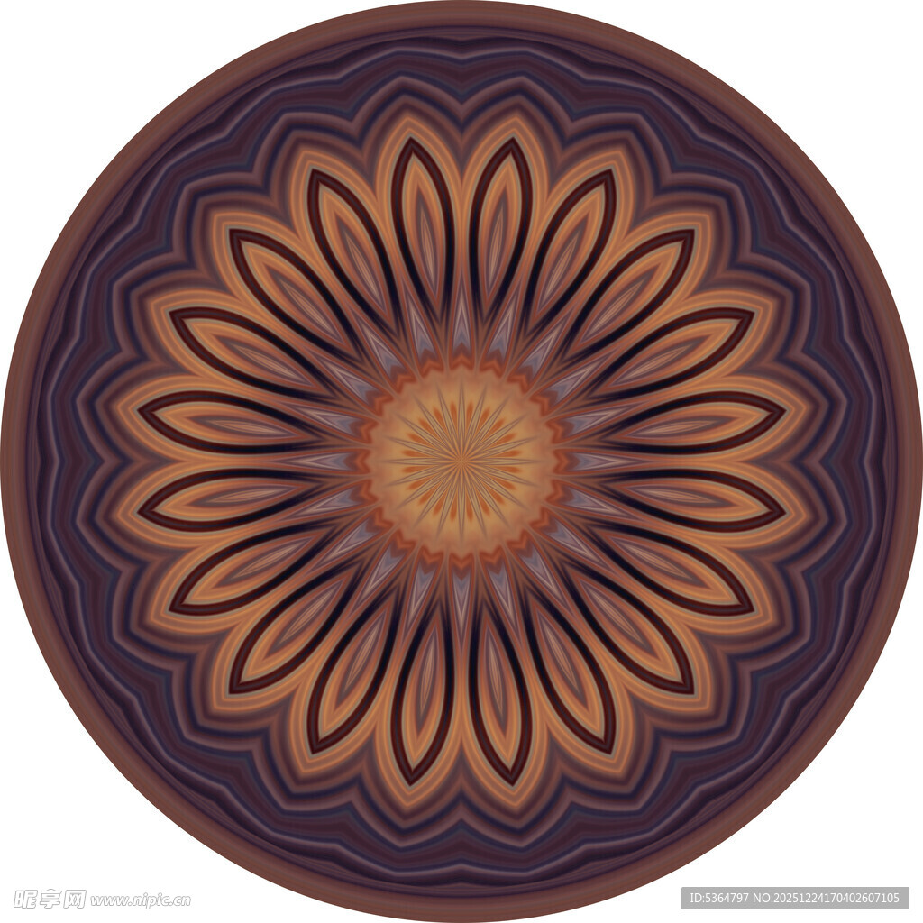 圆形花纹图案装饰盘