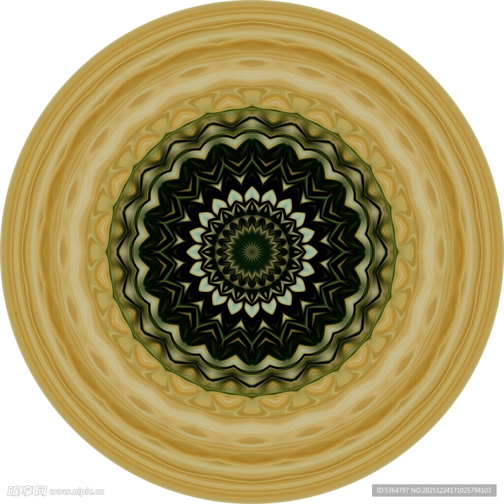 圆形曼陀罗图案装饰画
