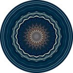 蓝色圆形几何花纹图案