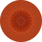 橙色圆形花纹图案