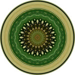 圆形复古花纹装饰图案