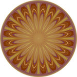 圆形绚丽花纹图案