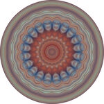 多彩圆形抽象花纹图案