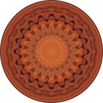 圆形木质花纹装饰图案