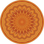 圆形绚丽花纹图案