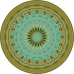 圆形曼陀罗花纹图案