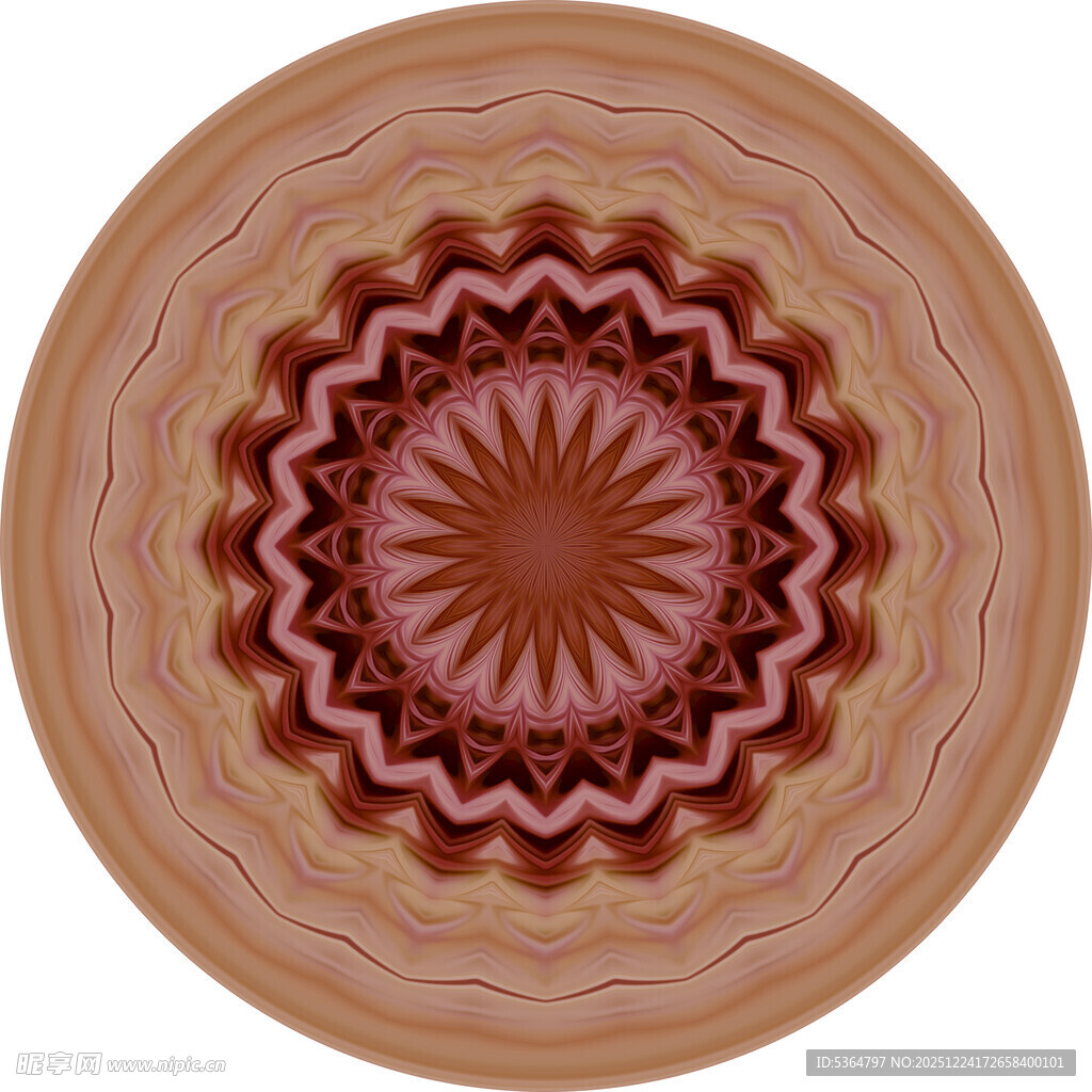 圆形几何花纹装饰图案