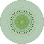 淡绿色圆形曼陀罗图案