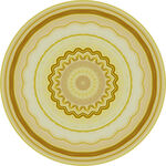 金色圆形花纹装饰图案