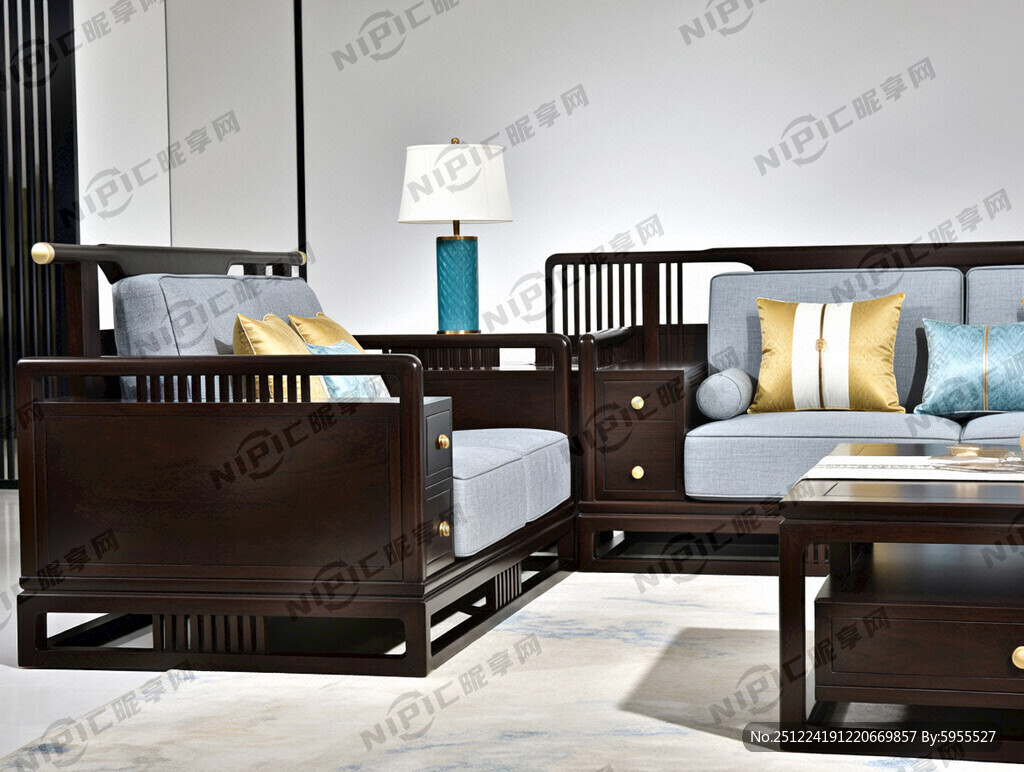 新中式客厅家具图片 奢华 简洁