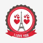 巴黎浪漫爱心表白图标