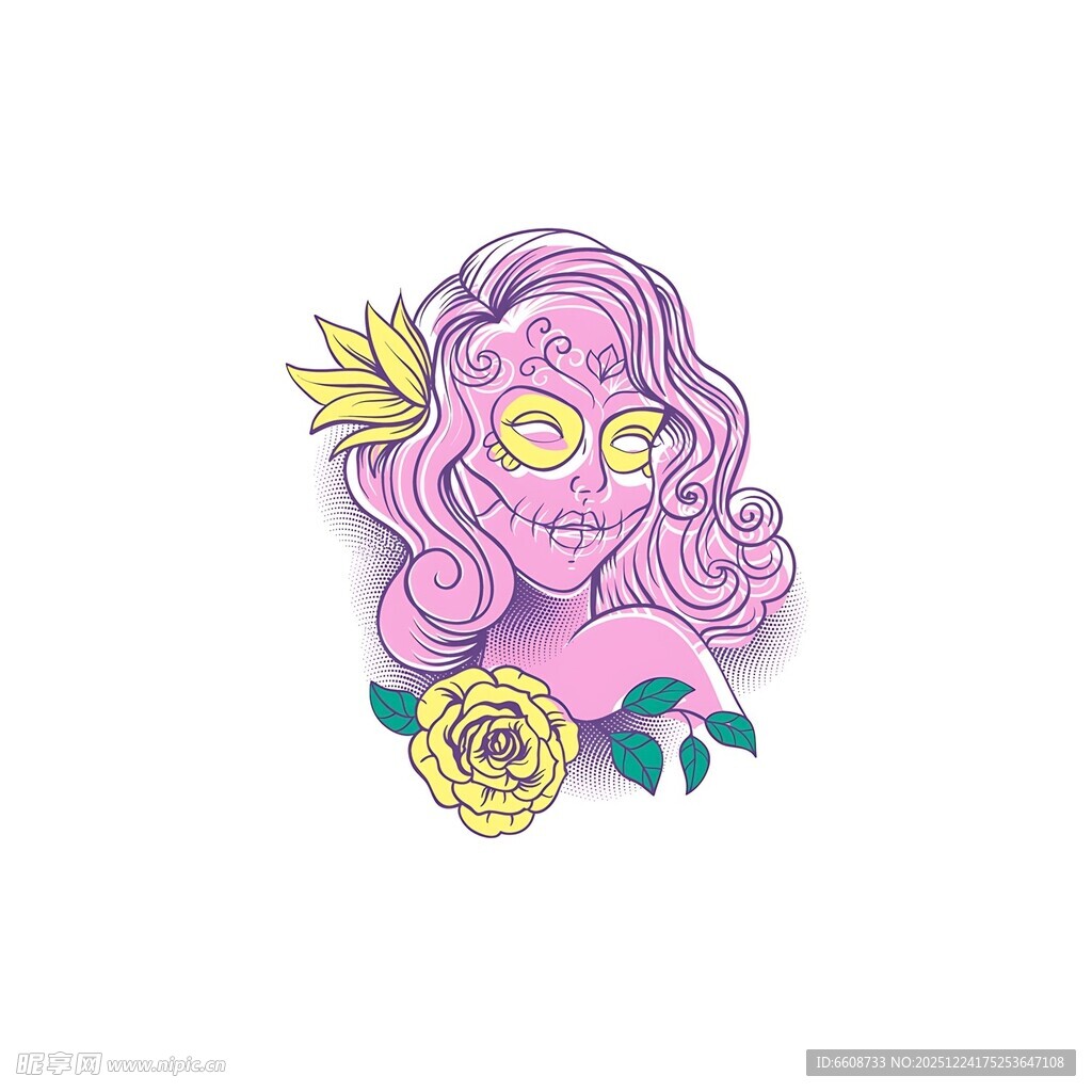 粉色梦幻花朵少女胸针