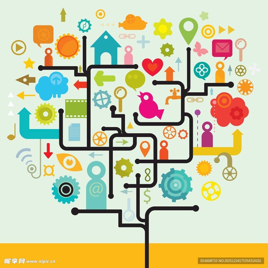创意图标树灵感迸发之源