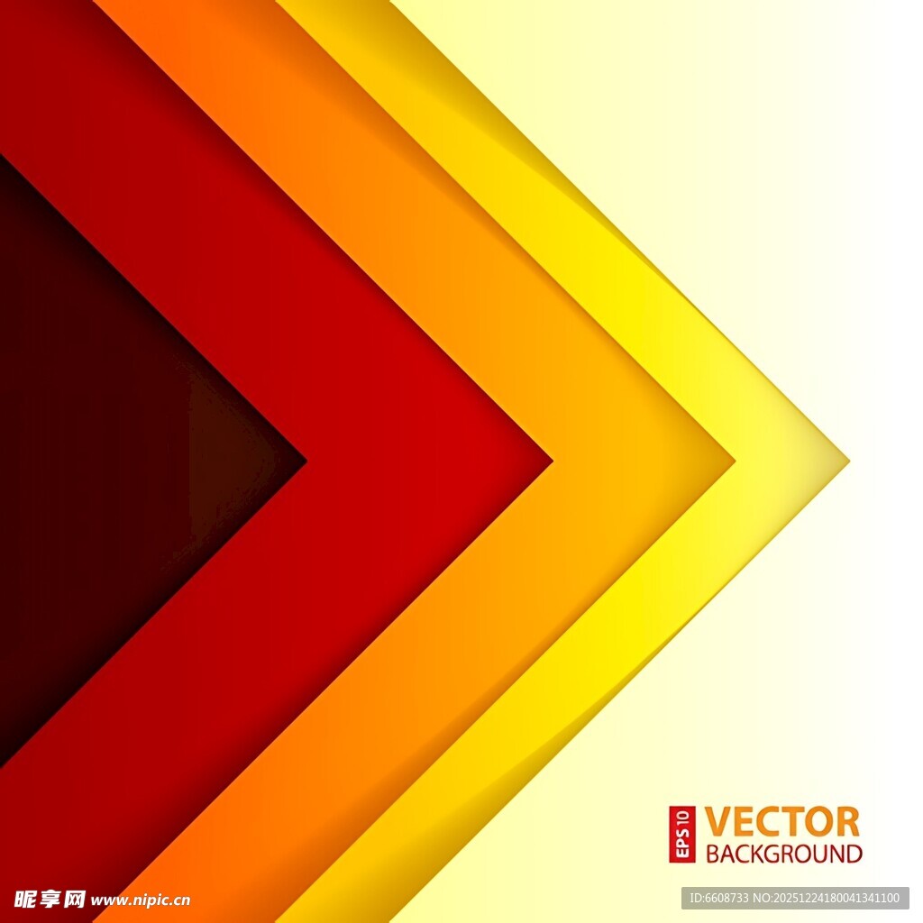 多彩几何箭头矢量背景图